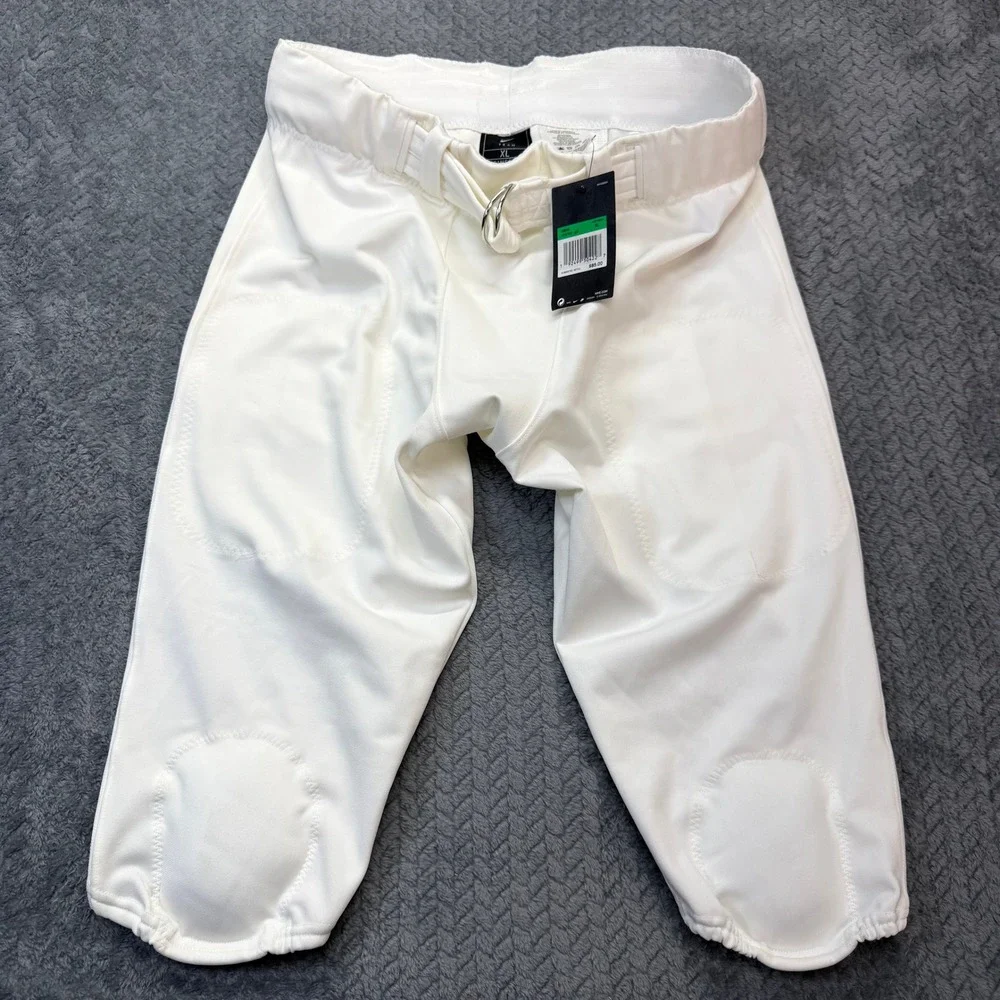 Nike Football Pants Mens XL White Integrated Pads D-Ring Belt NWT AO4799-100